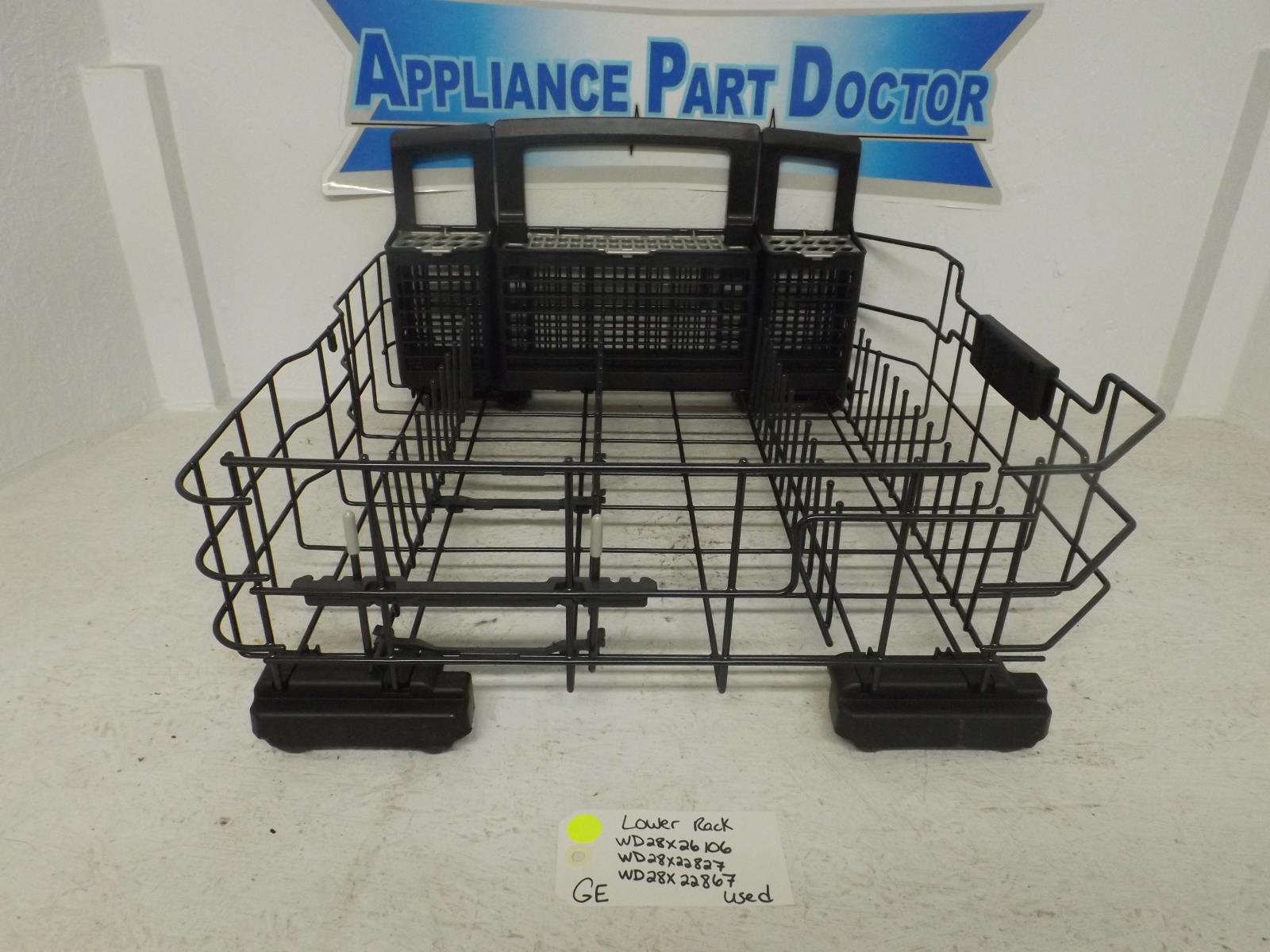 GE Dishwasher WD28X26106 WD28X22827 WD28X22867 Lower Rack Used GE Dishwasher WD28X26106 WD28X22827 WD28X22867 Lower Rack Used